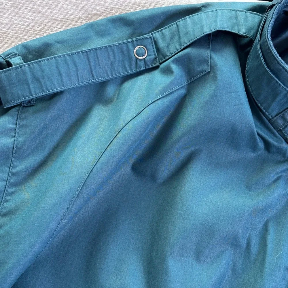 Vintage World Travel Club Jacket Windbreaker Harrington Teal Green Mens Sz L